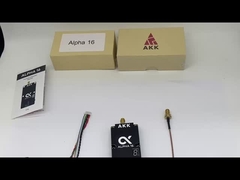 AKK Alpha16 Transmissor de vídeo sem fio 5.8G 16W FPV VTX 96CH para transmissão de imagem de drone RC