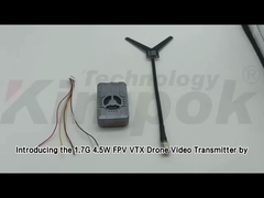 Transmissor de vídeo sem fio VTX UAV de 1,7 GHz Suporte IRC Tramp Video Link 4W RF Power VTX