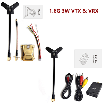 3W Transmissão de Potência Transmissor de Vídeo Análogo para Frequência 1450MHz-1825MHz 1.6G VTX 16CH