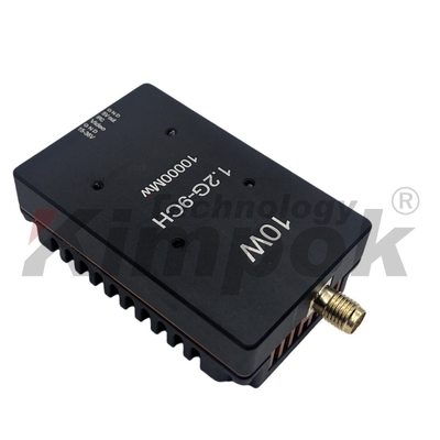 Transmissor de vídeo VTX sem fio de longo alcance de 40 km 1,2 GHz 10W UAV FPV VTX Video Link 9CH