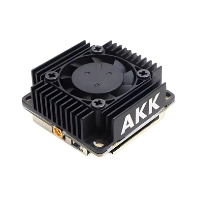 Transmissor de vídeo de UAV AKK 5W FPV VTX 96CH Transmissor de vídeo de suporte de ligação de vídeo de áudio inteligente