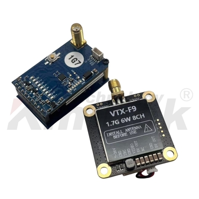1.7G 6W Transmissor e Receptor de Vídeo Sem Fio 8CH Suporte IRC Tramp 1.7G VTX VRX
