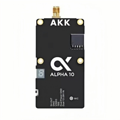 AKK 5.8G 10W VTX Alpha10 Transmissor de vídeo Suporte de áudio inteligente com 80 CH Drone RC Acessórios