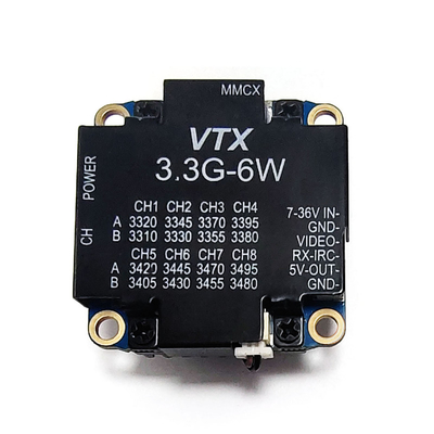 Transmissor de Áudio e Vídeo Sem Fio 3.3Ghz 6W 3.3G UAV FPV VTX para Transmissão de Vídeo para Drone RC