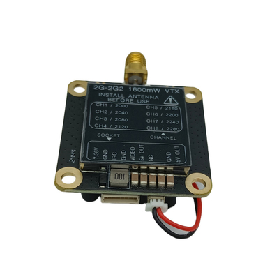 2.2G 1.6W Drone Analog Video Transmitter 2.2Ghz FPV VTX Transmissão de vídeo de longo alcance