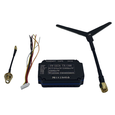 1.2G 1.3G 5W Transmissor de vídeo sem fio 32CH FPV VTX 25mW 2000mW 5000mW Link de vídeo