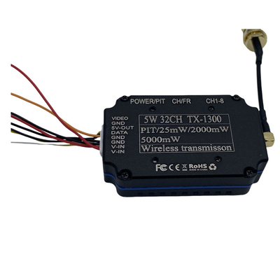 1.2G 1.3G 5W Transmissor de vídeo sem fio 32CH FPV VTX 25mW 2000mW 5000mW Link de vídeo