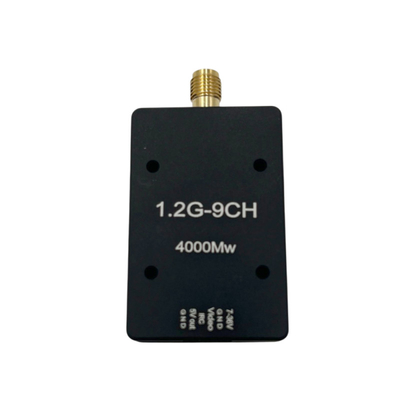 1.2Ghz 4W UAV Transmissor de vídeo FM Modulação 9 canais VTX Transmissão estável sem fio