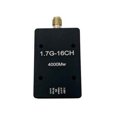Transmissor de Vídeo Analógico FPV de 1,7 GHz 4W com VTX sem Fio de Longo Alcance para TX de Vídeo UAV