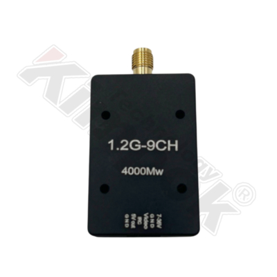 1.2Ghz 4W UAV Transmissor de vídeo FM Modulação 9 canais VTX Transmissão estável sem fio