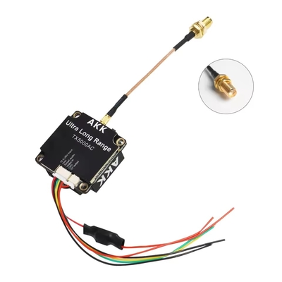 Transmissor de vídeo de UAV AKK 5W FPV VTX 96CH Transmissor de vídeo de suporte de ligação de vídeo de áudio inteligente