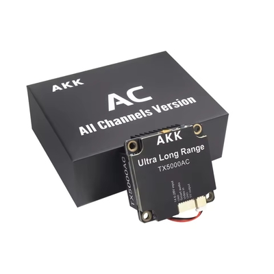Transmissor de vídeo de UAV AKK 5W FPV VTX 96CH Transmissor de vídeo de suporte de ligação de vídeo de áudio inteligente