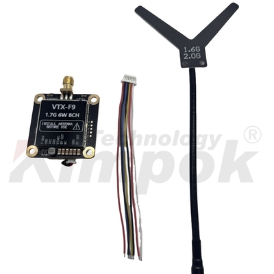 1.7G VTX 1.9G VTX 6W Transmissor de vídeo sem fio 20km Transmissão de imagem de longa distância