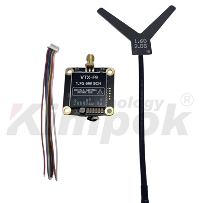 1.7G 6W Transmissor e Receptor de Vídeo Sem Fio 8CH Suporte IRC Tramp 1.7G VTX VRX