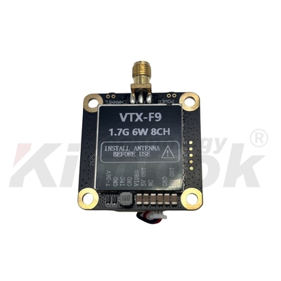 1.7G 6W Transmissor e Receptor de Vídeo Sem Fio 8CH Suporte IRC Tramp 1.7G VTX VRX