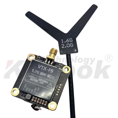 1.7G VTX 1.9G VTX 6W Transmissor de vídeo sem fio 20km Transmissão de imagem de longa distância