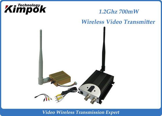 O transmissor video análogo 8CHs 700mW 1.2Ghz 1400m de Kimpok transmite a distância