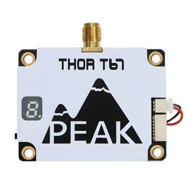 Transmissor de vídeo PEAK THOR T67 6.1G-7.2G 3W 64 canais 9-28V DC